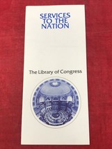 VTG 1986 LIBRARY OF CONGRESS &quot;Services to the Nation&quot; VISITOR&#39;S GUIDE Pa... - £7.87 GBP