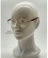 New Cartier Rimless Eyeglass Frames – Vintage Wood &amp; Gold Accents - $7,480.05 MXN