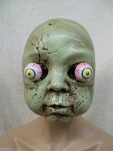 Creepy Doll Face Mask Googly Bulging Eyes Bloody Zombie Haunted Cracked ... - $281.78 MXN
