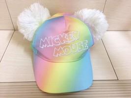 Tokyo Disney Resort Mickey Mouse Pompom Cap. Rainbows Color. - £39.49 GBP