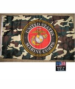 *USA MADE USMC US MARINE Corps CAMO EMBLEM SEAL 3x5 SuperPoly FLAG Banner - $11.99