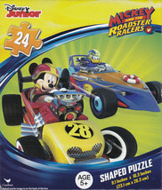 Disney  24 piece Jigsaw Puzzle MICKEY MOUSE Roadster Racers Oval Shape - NEW - £6.36 GBP