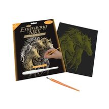 Royal &amp; Langnickel Gold Engraving Art A4 Size Horses Designed Painting Set  - $18.00