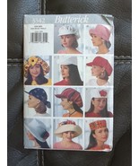 Butterick 3342 Hats in 10 Styles Floppy, Wide Brim, Newsboy Sz S-L UNCUT... - £17.18 GBP