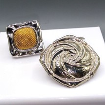 Vintage Scarf Clip Lot, Bundle of 2 Silver Tone Shawl Slides, Unmarked Rose - £19.78 GBP