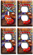 CARS LIGHTNING McQUEEN MATTER LIGHT SWITCH 3 OUTLET SET WALL PLATE BOYS ... - $39.05
