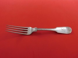 Threaded Antique by Wood and Hughes Sterling Silver Dinner Fork 7 5/8&quot; Flatware - £109.99 GBP