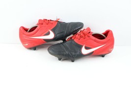 Vintage Nike CTR360 Maestri SG Leather Soccer Cleats Shoes Red Black Men... - $128.65