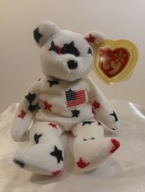 Ty Beanie Baby "Glory" Bear with Tag Errors and Tag Protector - $88.11