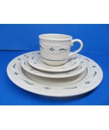 Longaberger Traditions Heritage Green Dinner Plate, Bread Plate, Cup And... - £30.56 GBP