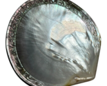 Vintage Carved Abalone Soap or Trinket Dish with Shell Feet  6 x 5.5&quot; - £23.70 GBP