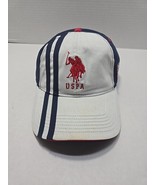 USPA England -US Polo Assn Hat Adjustable One Size Cap Blue Red Striped  #3 - $16.82