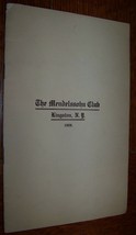 1909 MENDELSSOHN CLUB KINGSTON NY OPERA HOUSE 7TH CONCERT PROGRAM  - $9.89