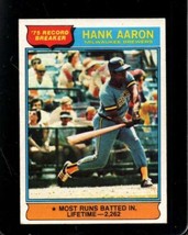 1976 Topps #1 Hank Aaron Vgex Brewers Rb Hof *X104731 - £10.80 GBP