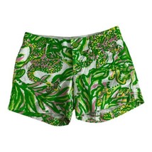 Lilly Pulitzer Womens Shorts Adult Size 00 Green Pink Floral 5&quot; Inseam P... - $24.34