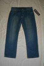 NWT Mens 36 x 32 SP Collection Slim Straight Medium Wash Denim Jeans BTS - £15.92 GBP