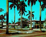 Palmland Hotel Court Motel Fort Myers Florida FL 1957 Chrome Postcard - $3.91