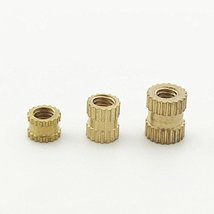 Bluemoona 100 Pcs - 3MM Metric Thread Brass Knurl Nuts Fasteners &amp; Hardw... - £5.47 GBP
