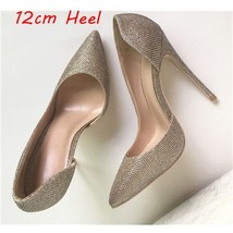 Summer pumps silver gold sequined cloth ladies thin heels bling bling women part - £54.02 GBP