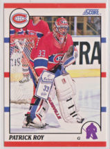 Patrick Roy Montreal Canadians Goalie 1990-91 Score Card # 10 Near-Mint - $1.44