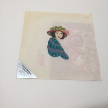 Woman with Hat and Shawl Needlepoint Canvas Deluxe Designs 24 Count 8&quot; x 8&quot; - £23.34 GBP