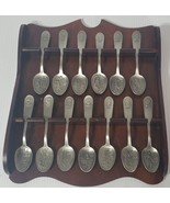 Franklin Mint “The American Colonies” 13 Pewter Spoon Collection W/Displ... - €33,60 EUR