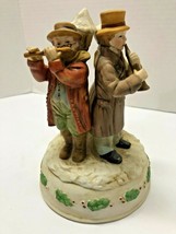 Vintage VICTORIAN CAROLERS BAND Enesco Porcelain Christmas Music Box - £19.72 GBP