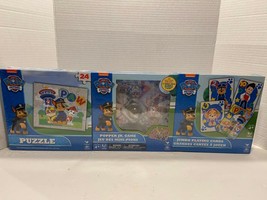 PAW Patrol 3-Pack Games Bundle with Jumbo Cards, Popper Jr. Game, jigsaw... - $7.43