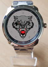 Howl Of Grey Wolf Novelty Art Unique Wrist Watch Sporty - £27.52 GBP