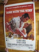 Gone With The Wind Movie Poster Clark Gable Vivien Leigh 1980 - £140.92 GBP