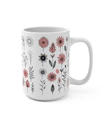 Wild Flowers Mug, tea cup, Boho Wildflowers Cottagecore Coffee Mug 15oz - $24.63