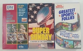 Football VHS Lot - Super Bowl Insider - Super Sunday - Greatest Sports Follies  - £9.63 GBP