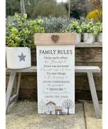 Family Rules Wooden Plaque/Sign - $48.46 CAD