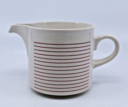 Hornsea Pottery Linear Creamer Red Ring Stripes White England Retro Vint... - £28.97 GBP