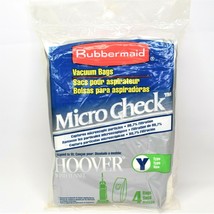 Rubbermaid Vacuum Bags Hoover Wind Tunnel Y Micro Check 4 Pack - $9.99