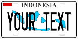 Indonesia Map License Plate Personalized Custom Auto Bike Motorcycle Tag - $10.59+