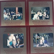 35mm Slides Kodachrome Red Border People Drinking At Party 1940s - 50s  - £14.13 GBP