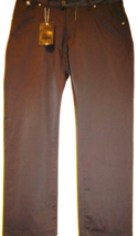 Mondo Exclusive Men&#39;s Black Shiny Casual Cotton Pants Size 36 - £87.63 GBP