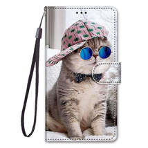Anymob Samsung Cool Cat Phone Case Magnetic Flip Leather Card  Wallet Cover - £22.85 GBP