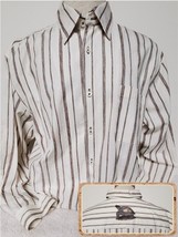L- Tommy Bahama T31722 WHITE &amp; BROWN Shirt &#39;What&#39;s Vine Is Yours&#39; Turtle... - £20.52 GBP