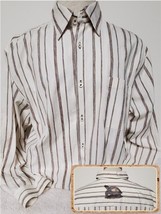 L- Tommy Bahama T31722 WHITE &amp; BROWN Shirt &#39;What&#39;s Vine Is Yours&#39; Turtle... - £20.57 GBP