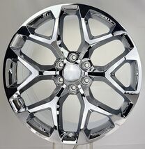 ONE SINGLE Chrome 22&quot; Snowflake Wheel Rim For 2000-2025 GMC Sierra Yukon... - $345.51