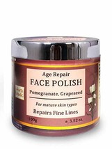 Auravedic Age Repair Face Polish with Pomegranate Grapeseed 100 gm Free shipping - £18.91 GBP