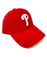 MLB PHILADELPHIA PHILLIES LOGO ADJUSTABLE CURVED BILL BASEBALL HAT CAP R... - £13.62 GBP