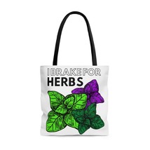 HERBS Tote Bag | BASIL I Brake for Herbs | Great Gift for Herbalists and Plant L - £23.66 GBP