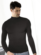 Men&#39;s Long Sleeve Turtleneck Shirt in Soft Microfiber Intimidea 200060 - £11.19 GBP+