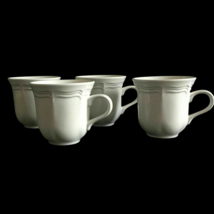 Mikasa Set Of 4 White Coffee Tea Cups Mugs French Countryside F 9000 Japan - £28.12 GBP