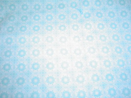 Diane Kappa Light Blue Medallions Fabric David Textiles Nostalgia 100% Cotton  - $18.99