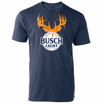 Busch Light Hunter Orange Buck Horns T-Shirt Blue - $34.98+