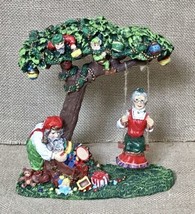 Cedar Creek Collection Santa w Mrs Claus On Swing Elves In Tree Figure Christmas - £12.66 GBP